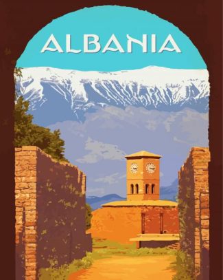 Albania Poster diamond painting