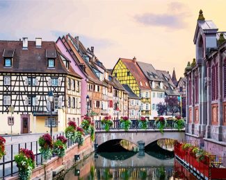 Alsace France Buildings diamond painting