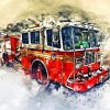 American Fire Truck diamond painting