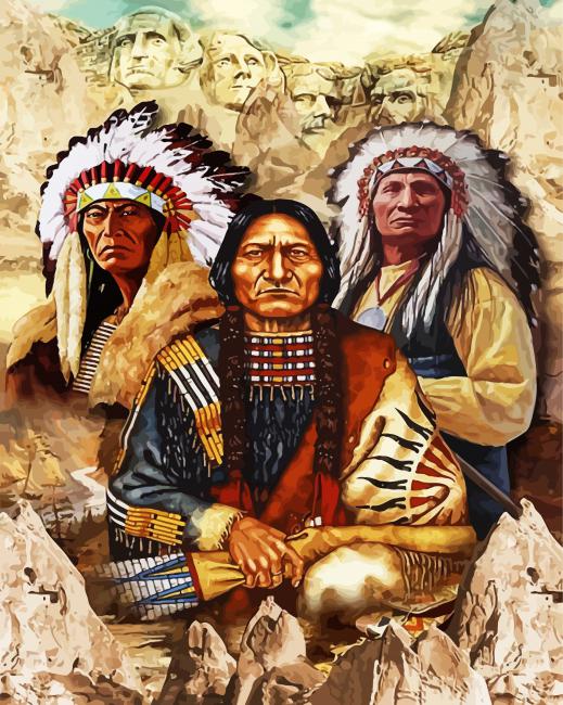 American Indigenous Men - 5D Diamond Painting 
