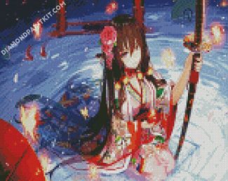 Anime Girl In Kimono diamond painting