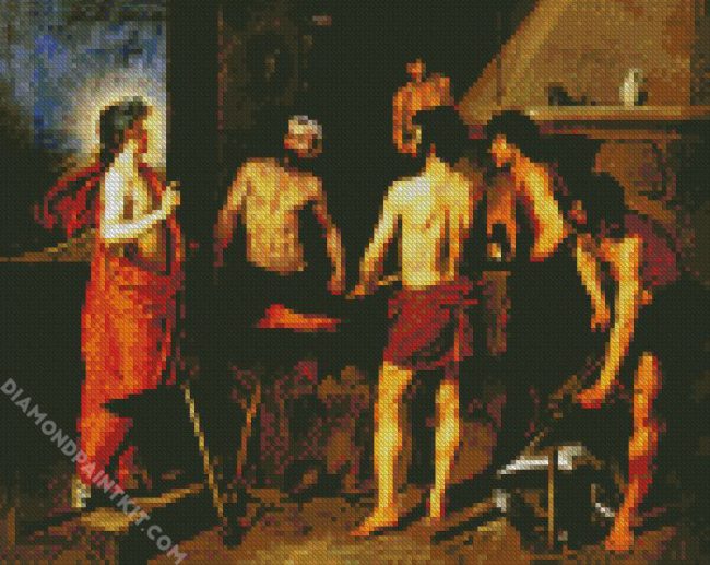 Apollo In The Forge Of Vulcan diamond painting
