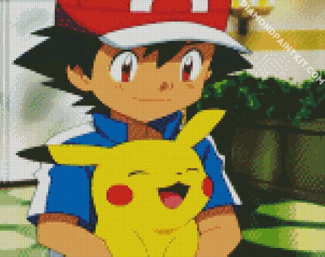 Ash And Pikachu diamond painting