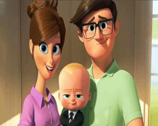 Baby Boss And His Parents diamond painting