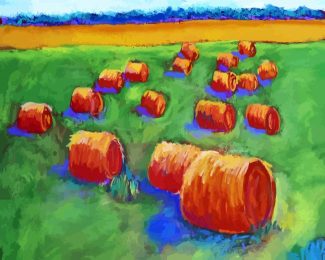 Bales In The Fields diamond painting