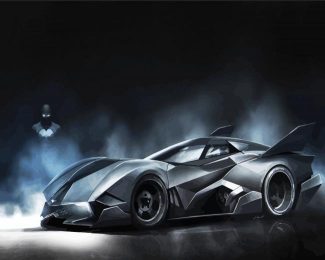 Batmobile Batman Car diamond painting