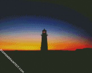 Beacon Lighthouse At Sunset diamond painting