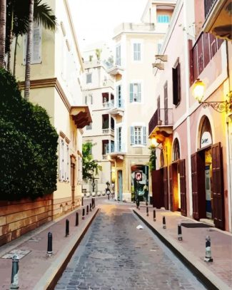Beautiful Streets In Beirut Lebanon diamond painting