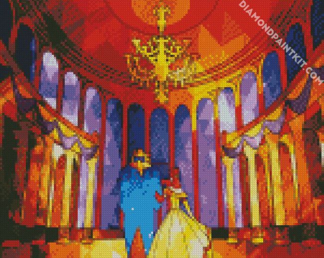 Beauty And The Beast In The Ballroom Artdiamond painting