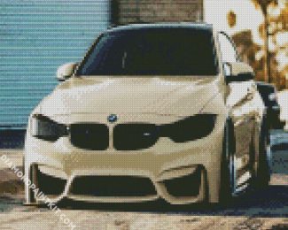 Beige BMW Car diamond painting