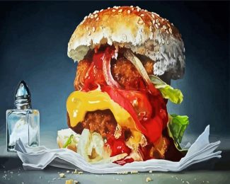 Big Burger diamond painting