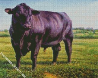 Black Angus Bull diamond painting