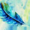 Blue Feather Bird diamond painting