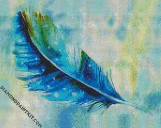Blue Feather Bird diamond painting