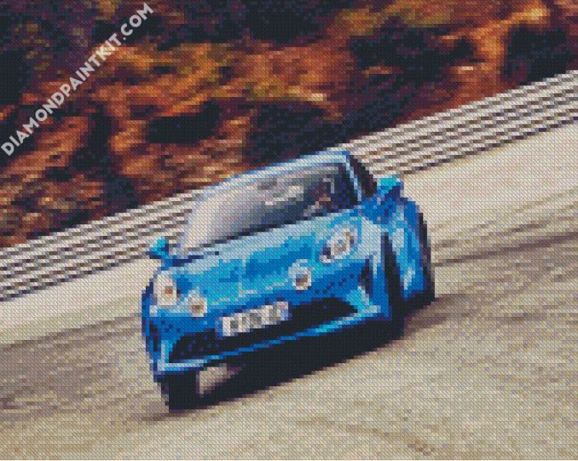 Blue Renault Alpine Racing diamond painting