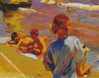 Boys On The Beach Sorolla diamond painting