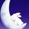 Bunny On Moon diamond painting