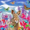 Bunny Rabbit And Butterflies diamond painting