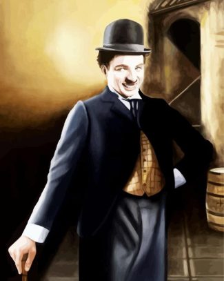 Charlie Chaplin Portrait diamond painting