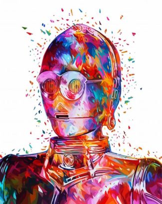 Colorful C3po Robot diamond painting