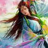 Colorful Chinese Woman Art diamond painting