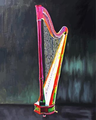 Colorful Harp diamond painting