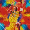 Colorful Kobe Bryant diamond painting