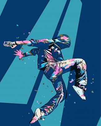 Colorful Hip Hop Dancer diamond painting