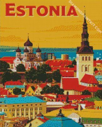 Estonia Poster diamond painting