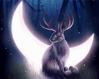 Fantasy Moon Bunny diamond painting