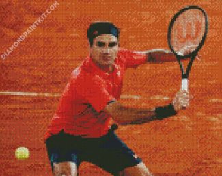 Federer Tennis Player diamond painting