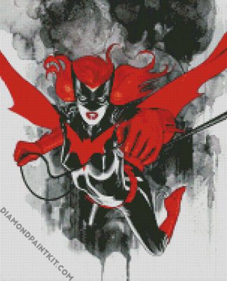 Flying Angry Batwoman diamond painting