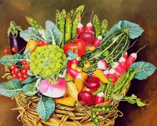 Fresh Vegetables Basket diamond painting