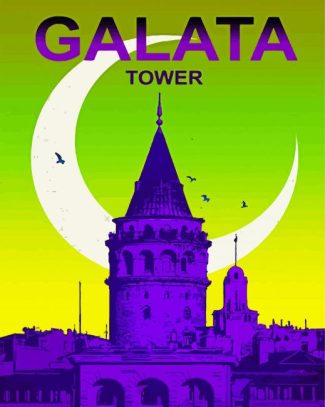 Galata Tower Poster diamond painting