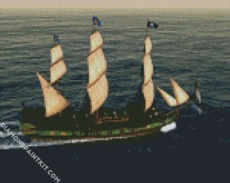 Galleon Pirate Ship diamond painting