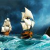 Galleon Sailing Ships In Sea diamond painting