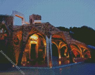 Gaudi Crypt Spain diamond painting