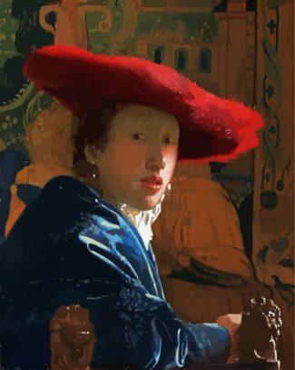 Girl With a Red Hat By Vermeer diamond painting
