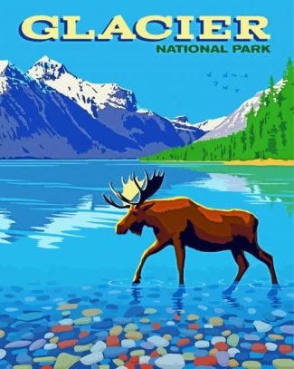 Glacier National Park Poster diamond painting