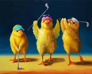 Golfers Chicks diamond painting