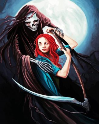 Grim Reaper And Girl diamond painting