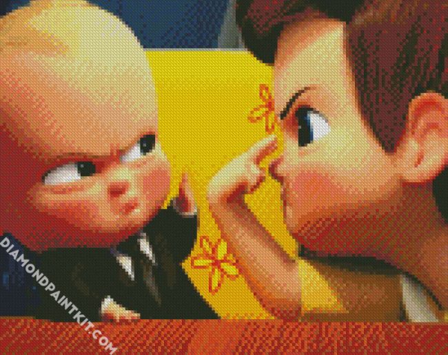 Angry Tim And Baby Boss diamond painting