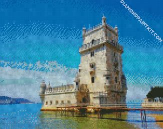 Belem Tower Lisbon Portugal diamond painting