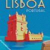Belem Tower Portugal Poster diamond painting