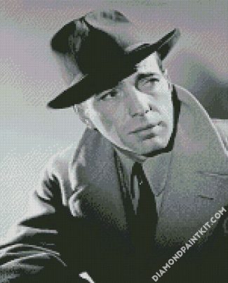 Black And White Humphrey Bogart Actor diamond painting