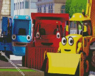 Bob The Builder Vehicles Characters diamond painting