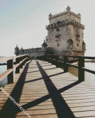 Broad Walk Belem Tower In Portugal diamond painting