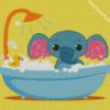 Cute Elephant In Bathtub diamond painting