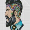 Man With Long Beard And Colorful Tattoos diamond painting