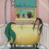 Mermaid Sleeping In The Bathtub diamond painting